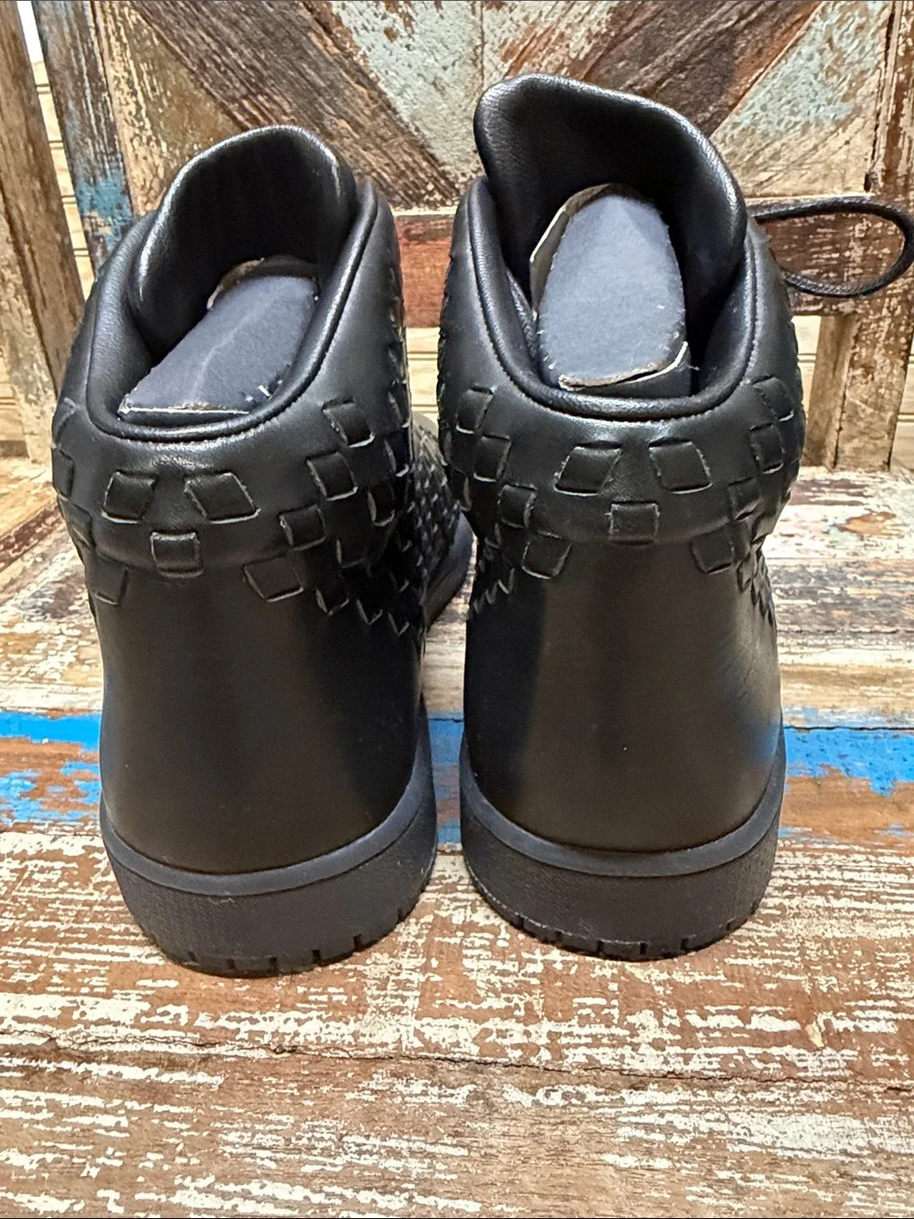 Jordan Black Woven High-Top Sneakers Size 10